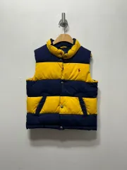 ポロ ラルフローレン ダウン ベスト ネイビー/イェロー 6t