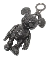 美品 コーチ ディズニー チャーム キーリング キーホルダー ミッキーマウス レザー レディース COACH Disney