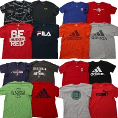 古着卸 まとめ売り スポーツブランドMIX Ｔシャツ 16枚セット ( メンズ L ) アディダス プーマ リーボック フィラ 中古 古着 NE3436