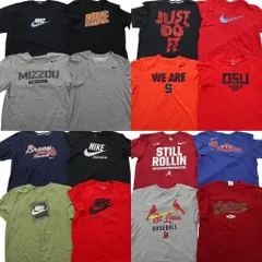 古着卸 まとめ売り ナイキ Tシャツ 16枚セット ( メンズ XL ) スウォッシュロゴ MLB カージナルス アストロズ 中古 古着 NE3451
