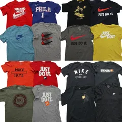 古着卸 まとめ売り ナイキ Tシャツ 16枚セット ( メンズ S ) アーチロゴ スウォッシュロゴ ブラック レッド グレー 中古 古着 NE3460