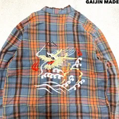 GAIJIN MADE スーベニアカーディガン 羽織シャツ ネルシャツ 刺繍 龍 チェック Mサイズ マルチカラー H.R.MARKET ハリウッドランチマーケット ガイジンメイドのサムネイル