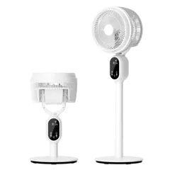 【2025節電対策&360度首振り】 サーキュレーター dcモーター 扇風機 リビング 静音 省エネ リモコン付き 風量12段階調節 パワフル送風 ファン 高さ調整可能 タイマー付き 換気 空気清浄 空気循環 部屋干し 梅雨 除湿 衣類乾燥 猛暑対策 組み立@