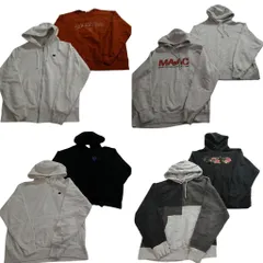 古着卸 まとめ売り チャンピオン リバースウィーブ スウェット 8枚セット ( メンズ L ) カレッジ風 ジップパーカー  中古 古着 NE3236