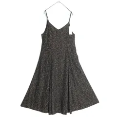 【タグ付き美品】feroux フェルゥ★ライン模様がおしゃれ♪ 大人可愛いキャミワンピース サイズ2 ブラウン系 z19397