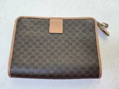 ヴィンテージ Celine セリーヌ マカダム クラッチバッグ ブラウン ポーチ