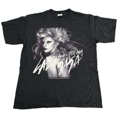 LADY GAGA 레이디·가가 2011 투어 T셔츠 뮤지션 블랙(맨즈 M) 중고 헌 옷 X7816
