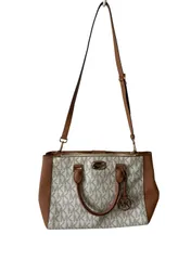  MICHAEL KORS マイケルコース　ハンドバッグ　ショルダー紐あり 2way　レディース　ホワイト　ベージュ　シグネチャー柄【ZY8】