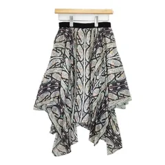 JILLSTUART シルク ペイズリー アシンメトリー 192-5220034 スカート マルチカラー レディース ジルスチュアート【中古】6-0326M∞