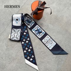 HERMESエルメス ツイリー ビンガタ シルクスカーフ 和柄 琉球紅型