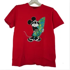 BABYDOLL　メンズ　赤色　半袖Tシャツ　サイズM　DISNEY　ミッキー　ディズニーキャラクターTシャツ　[[a.a.]]