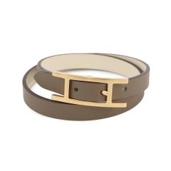 美品 エルメス レザーブレスレット ビーアピ ヴェールフィズ ピンク