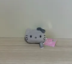 サンリオ ハローキティ 顔 ぬいぐるみ キーホルダー (グレー)