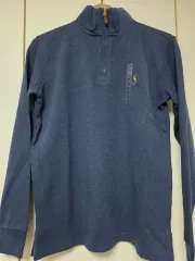 ポロラルフローレン ネイビー グレー ハーフジップアップ XS