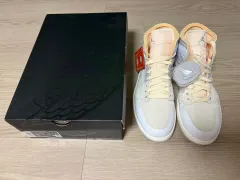 ナイキ エア ジョーダン1 ミッド SE クラフト INSIDE OUT ホワイト グレー 280 (UK9)