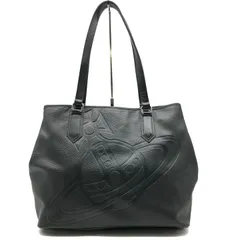 良品 VIVIENNE WESTWOOD ヴィヴィアンウエストウッド ハミルトン トート バッグ レザー ブラック メンズ 旅行 トラベル 鞄 大容量 a12404のサムネイル