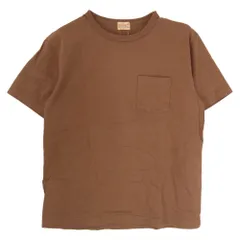WHITESVILLE ホワイツビル ポケット付 コットン クルーネック Tシャツ 半袖カットソー ブラウン系 M【中古】のサムネイル