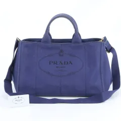 美品 プラダ ギャランティカード付 カナパ B1872G 2WAY ショルダーバッグ 斜め掛け トート A4 レディース RNM DU35-10【中古】