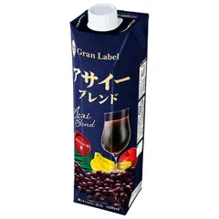 スジャータ アサイーブレンド 1000ml紙パック×6本入| 送料無料 果実飲料 ミックス 果汁100% ポリフェノール アサイー 濃縮 ポリフェノール 鉄分 ストック ドリンク ジュース 野菜ジュース ケース買い まとめ買い 業者 仕入れ 大量 備蓄のサムネイル
