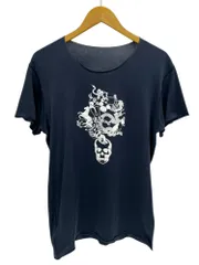 lucien pellat-finet (ルシアンペラフィネ) イタリア製 スカル×動物 プリント Tシャツ M ブラック メンズ/028のサムネイル