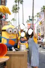 (2XLサイズ/1回着用) ミニオンズ コスチューム 黄色 無地 半袖 Tシャツ 2枚 まとめ