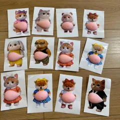 1.おなか ぷにぷに シール 3D かわいい SNS人気 デコ ステッカー 12匹セット