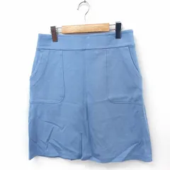 アズールバイマウジー AZUL by moussy AZUL CANTO スカート 台形 ひざ丈 無地 シンプル L ライトブルー /FT41