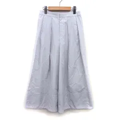 ジャーナルスタンダード JOURNAL STANDARD スカンツ パンツ ワイド 無地 シンプル タック ロールアップ 綿混 36 ライトグレー 灰 /HT12