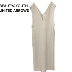 ●棚番号M-6 BEAUTY&YOUTH UNITED ARROWS ビューティーアンドユース　ワンピース　ジャンパースカート　アイボリー　定価¥16,500