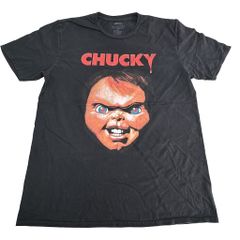 CHILD'S PLAY 차일드 플레이 CHUCKY 처키 T셔츠 무비 캐릭터 공포 블랙(맨즈 XL) 중고 헌 옷 X7830