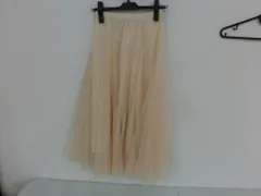 【TAKA74-39】◇Mangrove マングローブ チュールロングスカート フリーサイズ クリーム