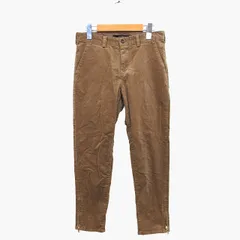 ジョンブル JOHNBULL コーデュロイ パンツ テーパード ジョガー 裾ジップ コットン 綿 SS ブラウン 茶 /HT16