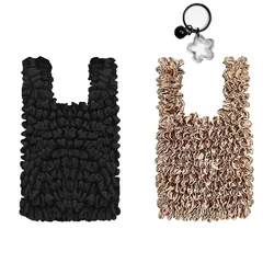 [FRACARKOS] エコバッグ 折り畳み コンパクト 大容量 伸びる 伸縮 くしゅくしゅ 買い物袋 ショッピングバッグ コンビニバッグ おしゃれ [並行輸入品] 0