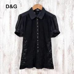 D&G DOLCE&GABBANA ドルチェアンドガッバーナ シルク 総レース ショートスリーブ ブラウス ブラック レディース 半袖 トップスのサムネイル