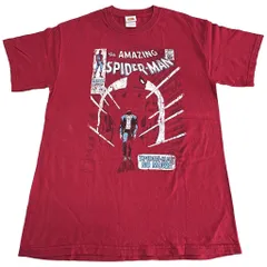 MARVEL マーベル SPIDERMAN スパイダーマンＴシャツ コミックス キャラクター レッド(メンズ M)中古 古着 X7839