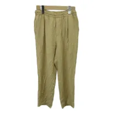 ウィムガゼット Whim Gazette イージーパンツ F ベージュ 無地 ウエストゴム タック入り クロップド丈 /PP ■ECA003