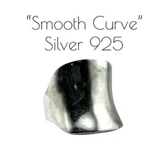 【ミニマルな存在感】シンプル プレーン Silver 925 刻印 90s Vintage Design Ring シルバー ヴィンテージ デザイン リング 19号 19.5号 メンズ クラシック