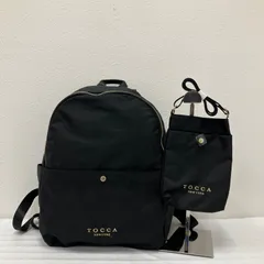 1654　TOCCA　トッカ　リュック　バックパック　 SALTO BACKPACK　ミニポシェット　 CASUAL COLLECTION　WEB&一部店舗限定　 撥水　無地　ロゴ　ブラック系　黒　ナイロン　 軽量　レディースのサムネイル