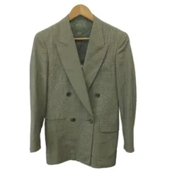 ジェイプレス J.PRESS テーラードジャケット 上着 ウール 7 グレー 千鳥格子柄 ダブルブレスト 長袖/YU ■ECB002