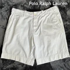 【USED】US 古着 Polo Ralph Lauren ポロ ラルフローレン チノショーツ メンズ XL相当 白 ショートパンツ 38 ビッグサイズ ゆるだぼ クラシック コットン 古着 夏 ラルフ ハーフパンツ