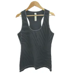 ディーゼル DIESEL タンクトップ INT S グレー 黒 ブラック ゼブラ柄 ラウンドネック ノースリーブ /NP ■GY99