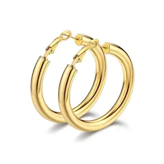 【新品】 Bestyle フープピアス レディース リンク ピアス 大きい ステンレス 金属アレルギー対応 両耳 60mm ゴールド 太め シンプル 人気 クセサリー 0