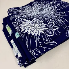 綿浴衣 5着 浴衣まとめ売り リメイク材料 m-1438