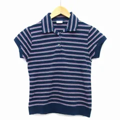 コンバース CONVERSE 子供服 ポロシャツ ボーダー 柄 半袖 切替リブ コットン 綿 L ネイビー 紺 /HT16