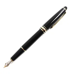 良品△MONTBLANC モンブラン マイスターシュテュック クラシック ペン先14K Mニブ ホワイトスター 万年筆 ブラック ゴールド ドイツ製 メンズ