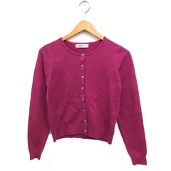 ミッシュマッシュ MISCH MASCH ニット カーディガン ビジューボタン 無地 M ピンク /FT38