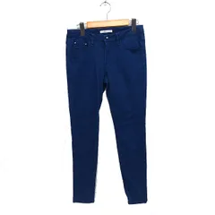 アズールバイマウジー AZUL by moussy アズールベーシック AZUL basic スキニー スリム パンツ 無地 コットン 綿 M ブルー 青 /FT49