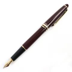 良品△MONTBLANC モンブラン マイスターシュテュック クラシック ペン先14K Mニブ ホワイトスター 万年筆 ボルドー ゴールド ドイツ製 メンズ