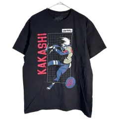 NARUTO Shippuden ナルト疾風伝 はたけカカシ 半袖Ｔシャツ アニメ キャラクター ブラック(メンズ L)中古 古着 X7853
