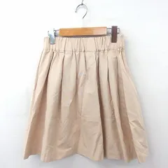 ジルスチュアート JILL STUART スカート ギャザー　ひざ丈 コットン 綿 無地 2 ベージュ /FT5